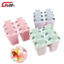 6 ячеек, ручка медведя, форма для поддона, сковорода для кухни, 3 цвета, формы для замороженного льда, форма для мороженого, сделай сам, инструменты для приготовления мороженого, инструменты для приготовления пищи