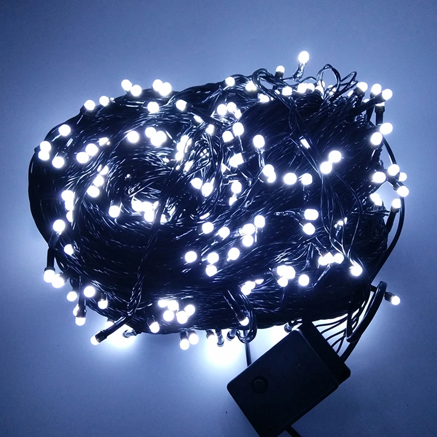 

BEIAIDI 100M 500 Waterproof LED String Fairy light Garland 8 Function Black Wire Holiday Patio Christmas Wedding String Light
