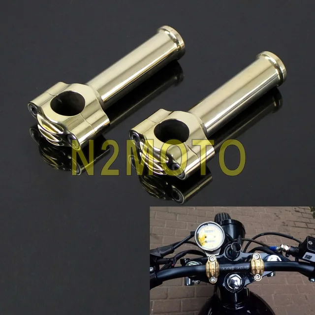 Brass 5" Rise Motorcycle Retro Handlebar Riser Rough Craft 1" Handlebar