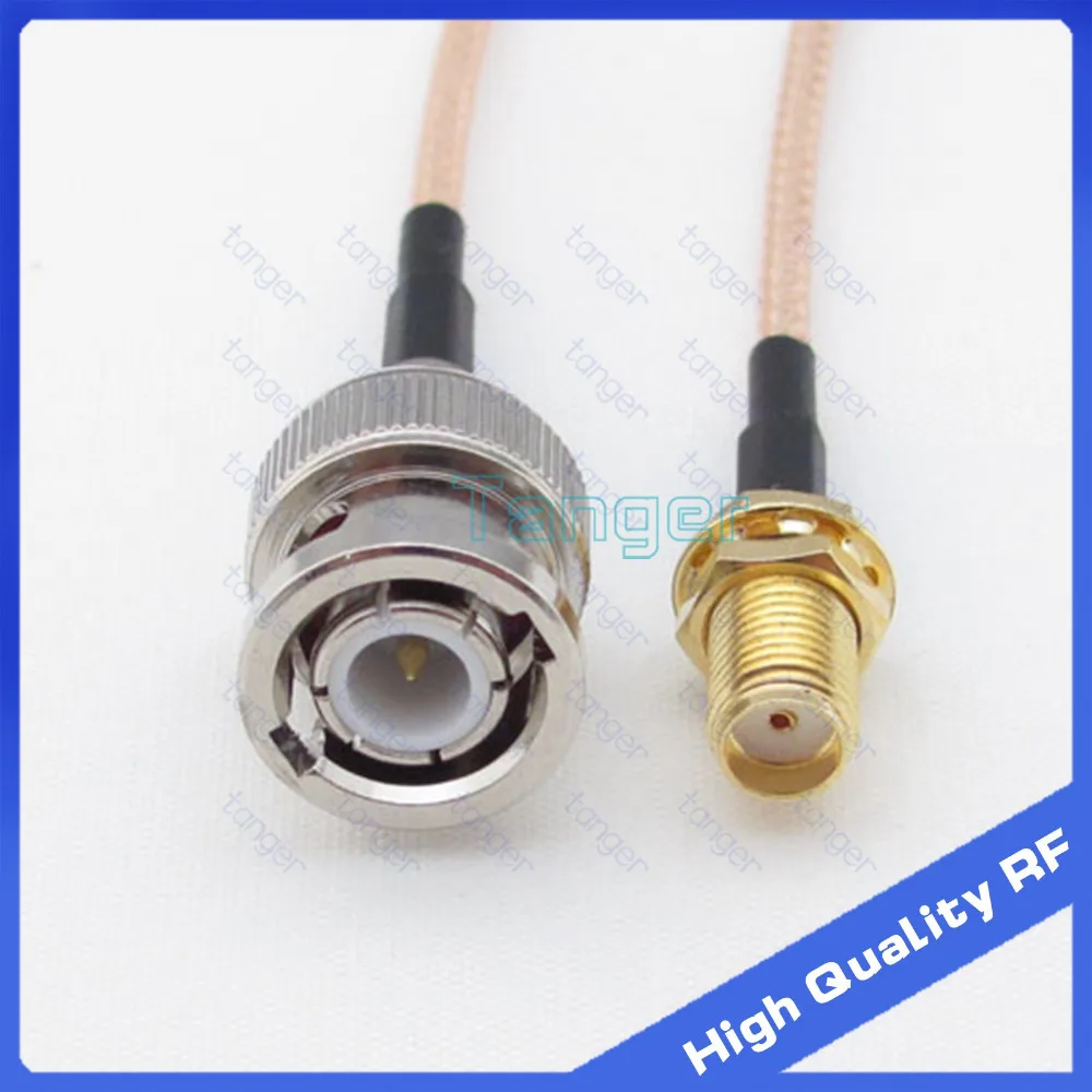

BNC male to SMA female jack with RG-316 RF Coaxial Pigtail Jumper cable 6" 15cm Tanger High Quality RF cables
