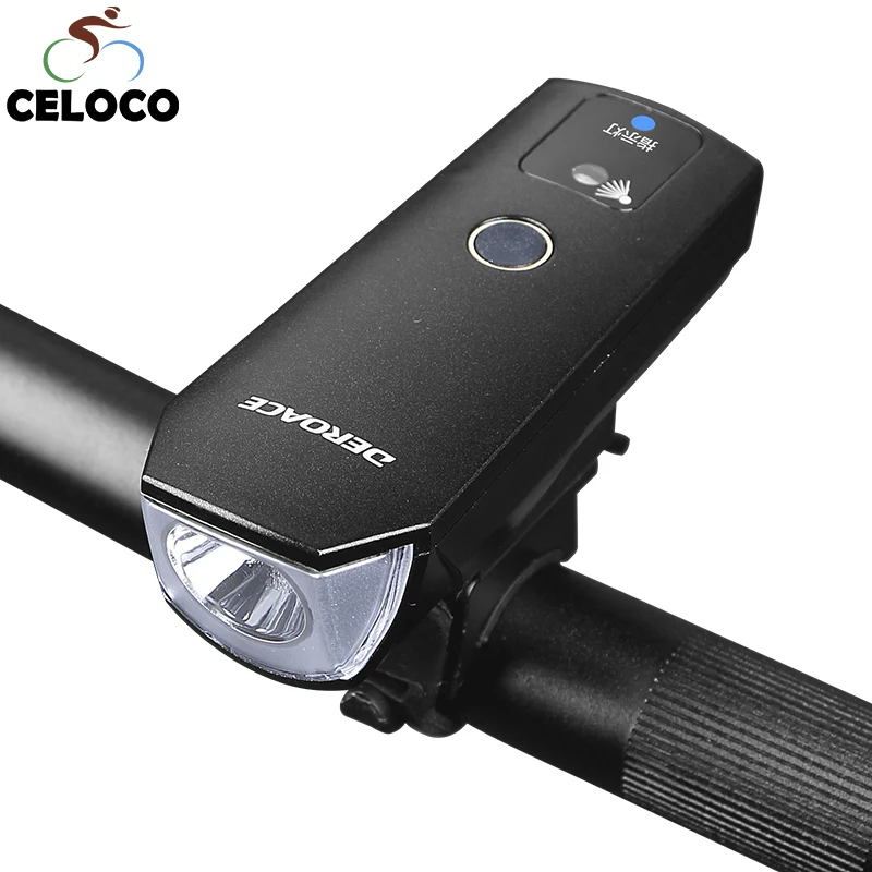 

Smart Sensor Bike Light Waterproof Headlights USB Rechargeable Front Handlebar LED Flashlight For Bicycle Accessories