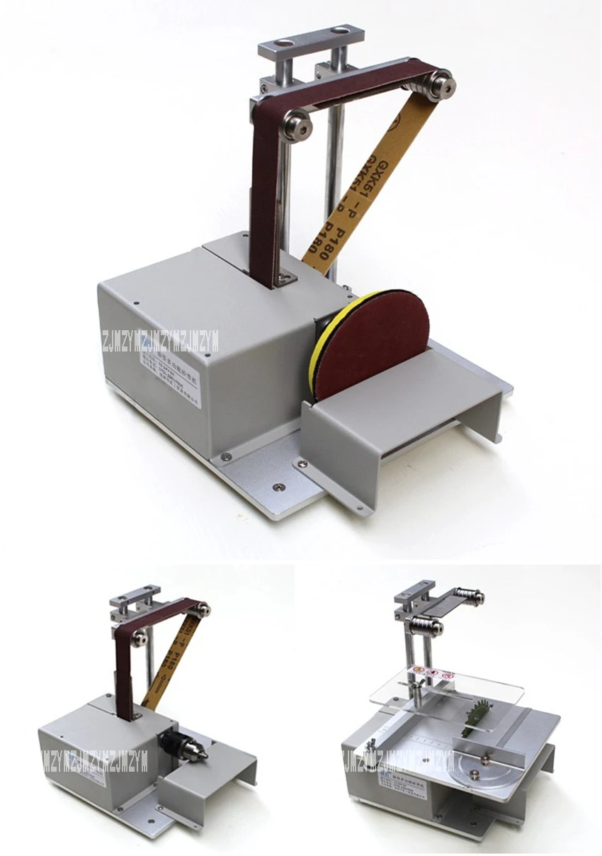 Многофункциональный микро ленточный станок DIY мини-полировщик Настольный наждачный станок Электрический полировщик 110-220 В 96 Вт 2500-5000 об/мин