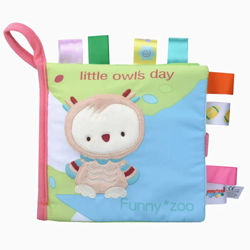 Soft 3D Baby Cloth Book Newborn Early Educational Quiet Book Infant Cognitive Can Bite Reading Matter Ring Paper Rattles Book 13