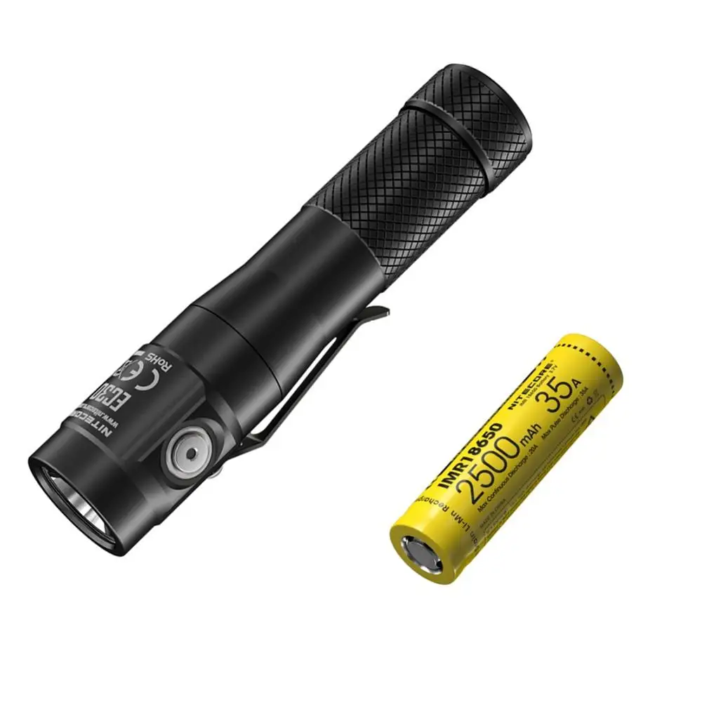 NITECORE EC30 1800 люменов CREE XHP35 HD светодиодный фонарик 18650 Аккумулятор для наружного кемпинга пешего туризма портативный фонарь - Испускаемый цвет: with 2500mah battery