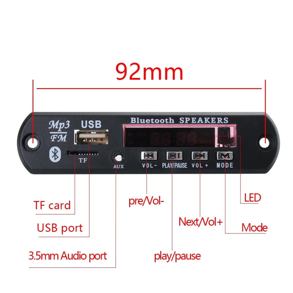 Новое поступление Беспроводной Bluetooth 12V MP3 WMA декодер доска звуковой модуль TF USB радио для автомобиля