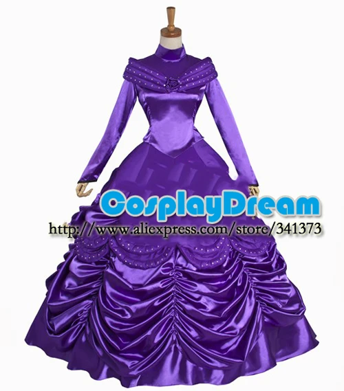 belle purple dress