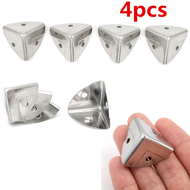 

4pcs Corner Protector Decorative Antique Silver Style Metal Box Corner Protection Jewelry Wine Gift Box 26mm Wooden Case