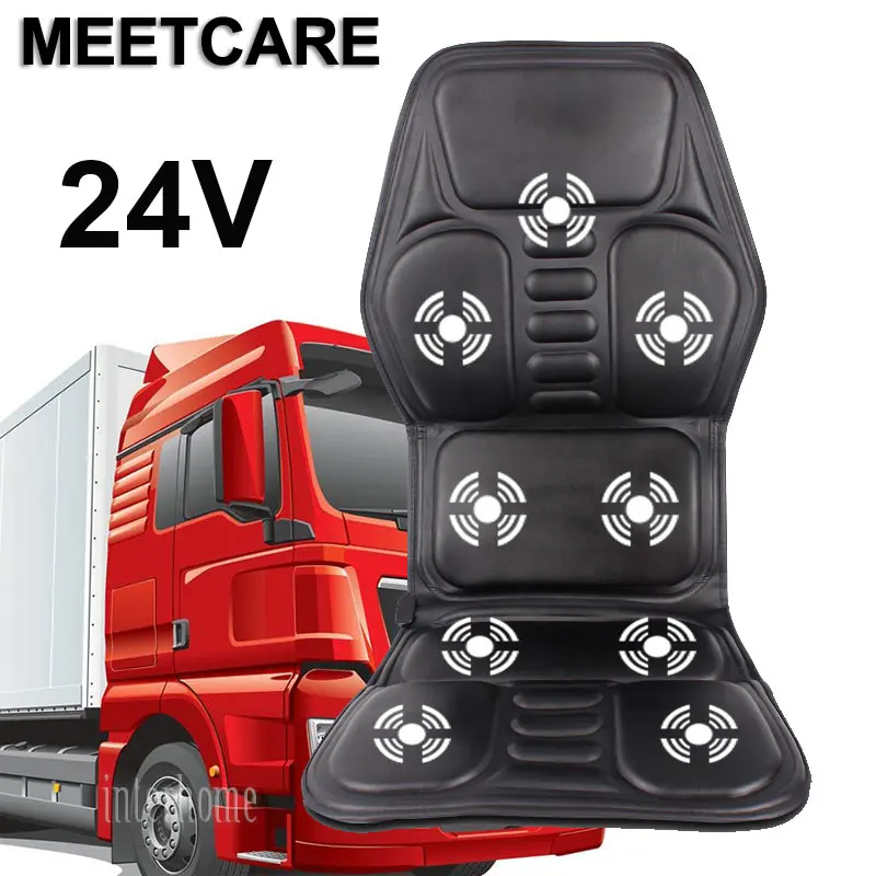 MEETCARE 24V PU Leather Electric Cargo Truck Seat Massage Cushion Big