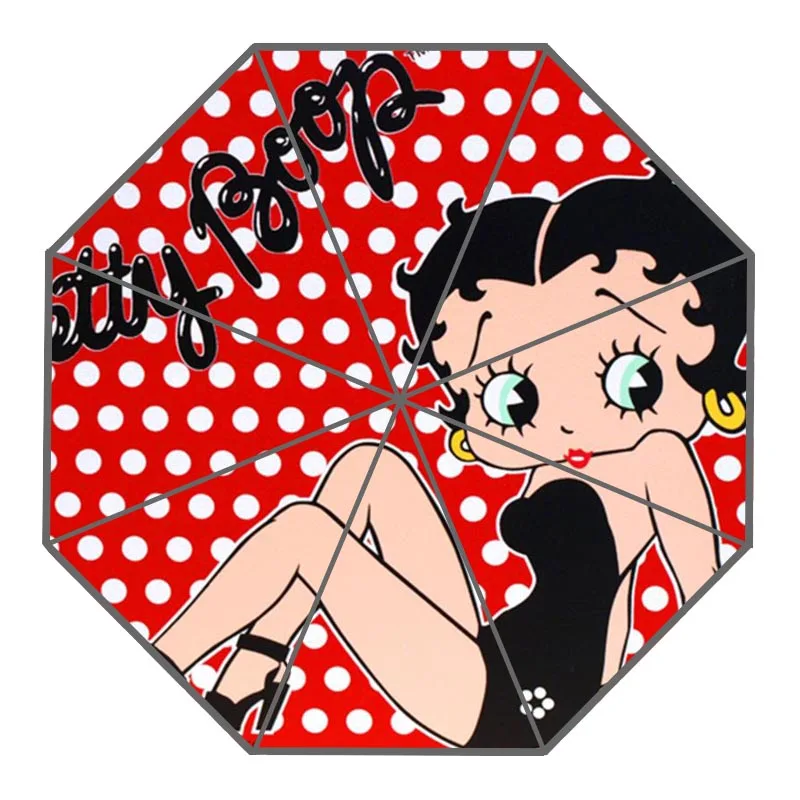 

New Arrive Custom Betty Boop Umbrellas Creative Design High Quality Foldable Rain Umbrella