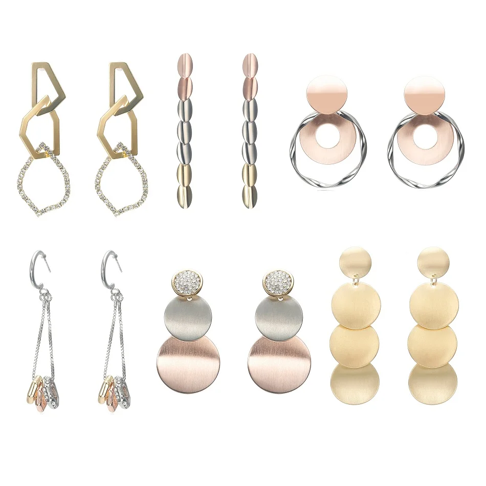 

Match-Right Trendy Earrings for Women Geometric/Long/Big/Korean/Gold/Silver/Round/Drop Earrings Fashion Jewelry female yjz8150