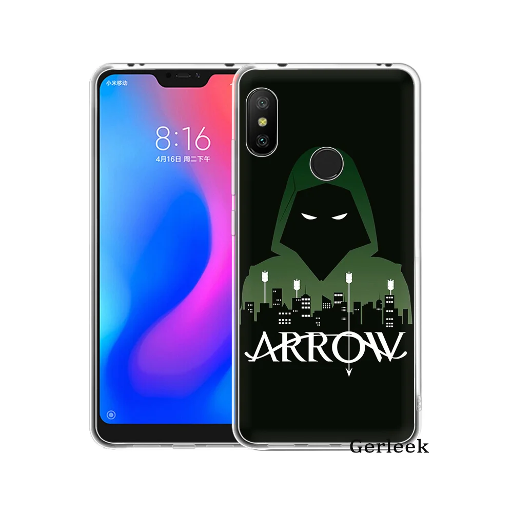 Мягкий чехол для мобильного телефона из ТПУ с зеленой стрелкой Xiaomi Redmi Note 4 4A 5A 5 Plus