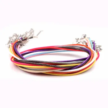 

10 Pcs/lot Real Leather MIX COLOR Chains Necklace String Charms Findings String Cord 1.5 mm Wire jewelry findings UF1376