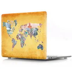 Viviration красочные географические карты дизайн жесткий защитный чехол, ПВХ в виде ракушки держатель чехол для ноутбука Macbook Air 11 13 Pro 12 13 15,4