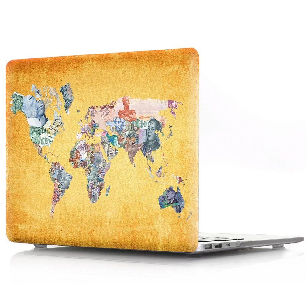 

Viviration Colorful Map Design Hard PVC Protector Shell Holder Cover Laptop Case For Macbook Air 11 13 Pro 12 13 15.4 Hard Drive