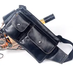 2019 Винтаж из натуральной кожи поясные сумки для мужчин Телефон поясная сумка путешествия мотоцикл сумка мужской телефон Талия пакеты