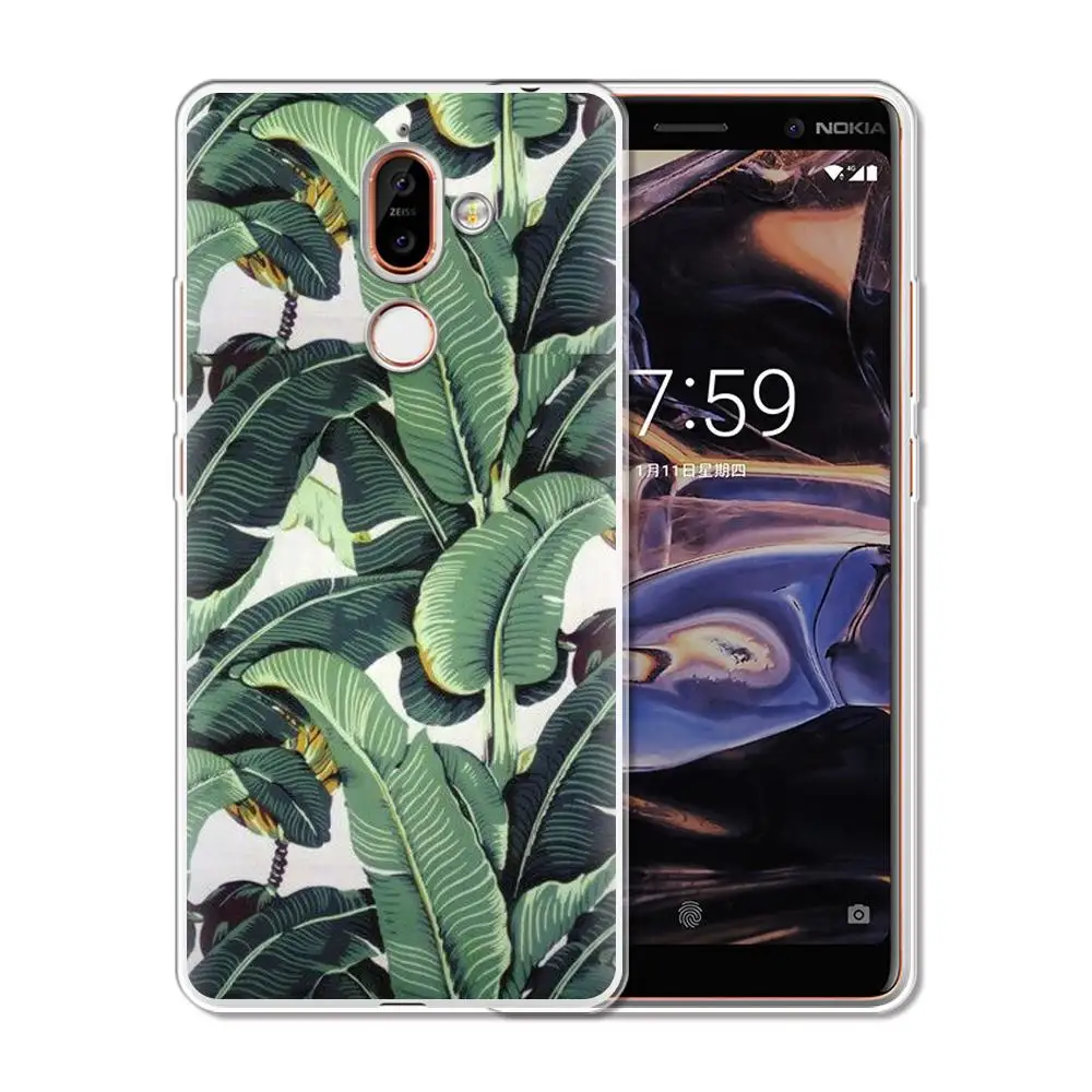 Силиконовый чехол для Nokia 1 2 3 5 6 7 plus 2018 мягкая задняя крышка телефона из ТПУ