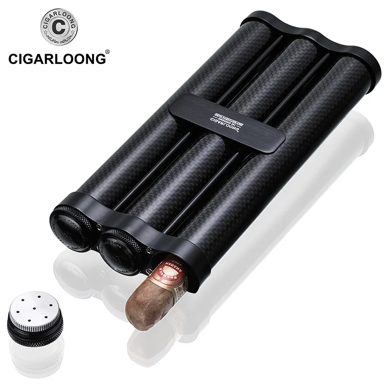 Buy Cigar Moisturizing Tube Carbon Fiber Travel 3