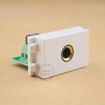 

128 Type 6.35mm Audio Microphone Module Socket Computer Outlet Panel Faceplate Adapter