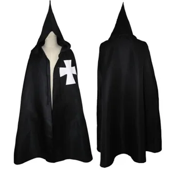 

Adult Halloween Medieval Costume Robe Knights Templar Cloak Hospitaller Tunic Cape