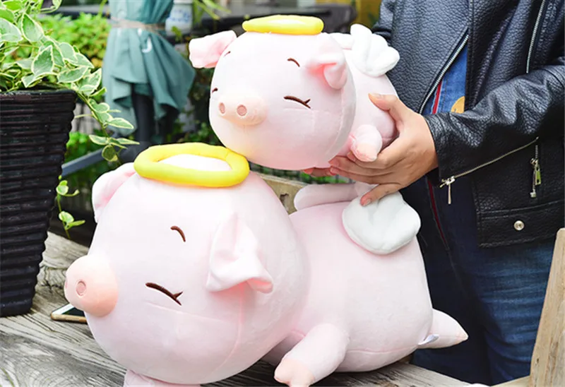 plush stuffed angel pig toy8