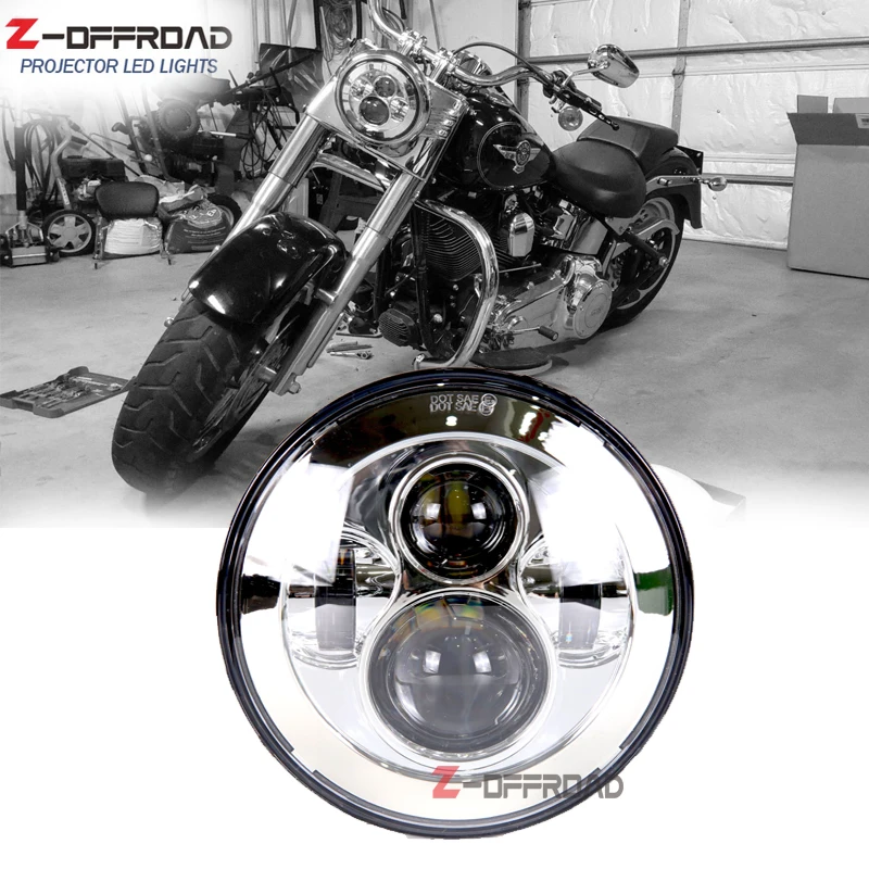 Buy Motorcycles Led Headlight For Road King 7inch Hi