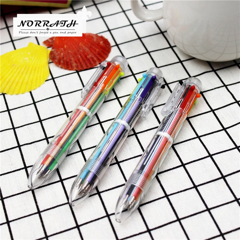 Lucu Multicolor Crayon Ballpen Multifungsi Kantor 1