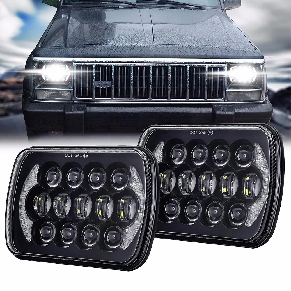 105W Brightest 5''x7'' 7''x'6'' Projector Led Headlights with DRL for