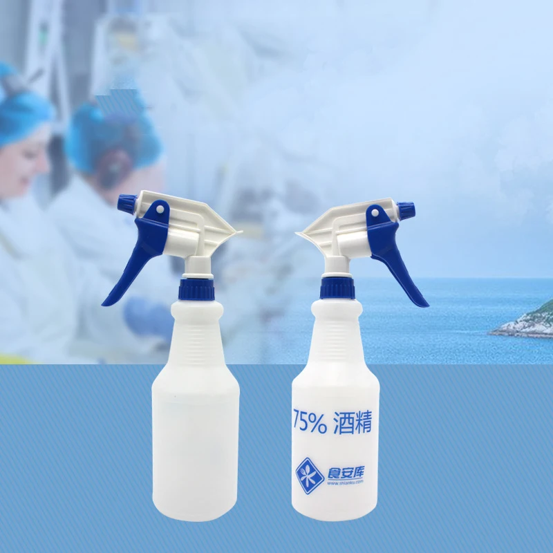 

Food grade plastic alcohol spray can 650ml storage bottle plastic spray manual kitchen gadget HDPE