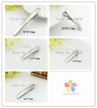 

Lucia crafts Multi Sizes Option Rhodium Plated Iron metal Prong Barrettes Clips Hair Clip Garment Finding G1103