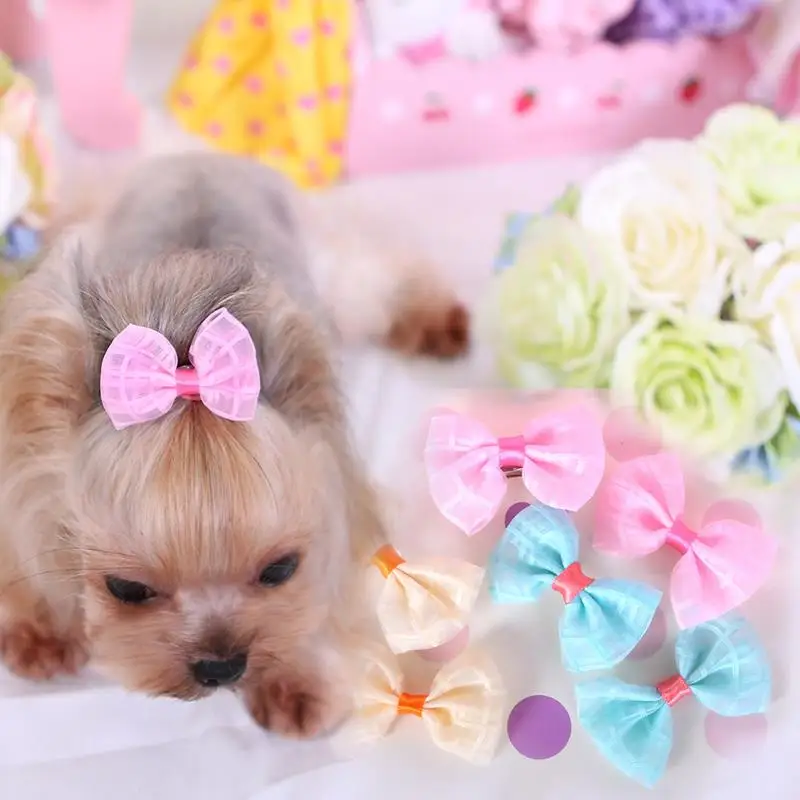 

100pcs/lot Pet Grooming Bows Small Dog hair accessories grooming bows puppy hair clips
