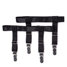 2,0 см ширина черные нейлоновые подвязки двухслойные подвязки эластичные бедра-высокий пояс регулируемые колготки сексуальные подвязки 60 см DSD7001