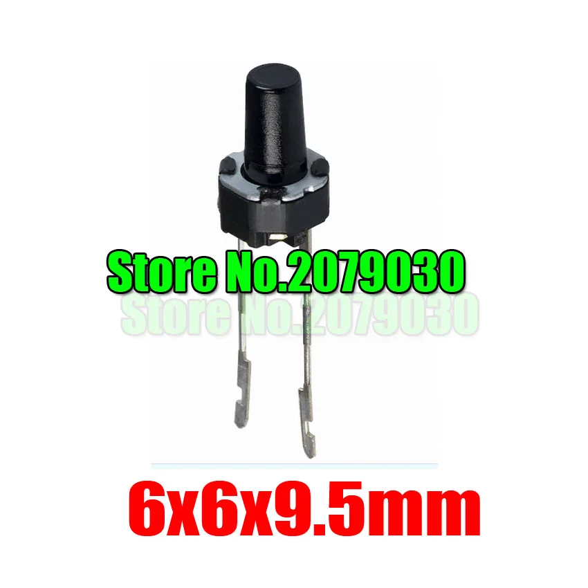 

6*6*9.5 mm Button switch 2P DIP Touch switch 6x6x9.5 mm Push button for Panasonic 50pcs/lot