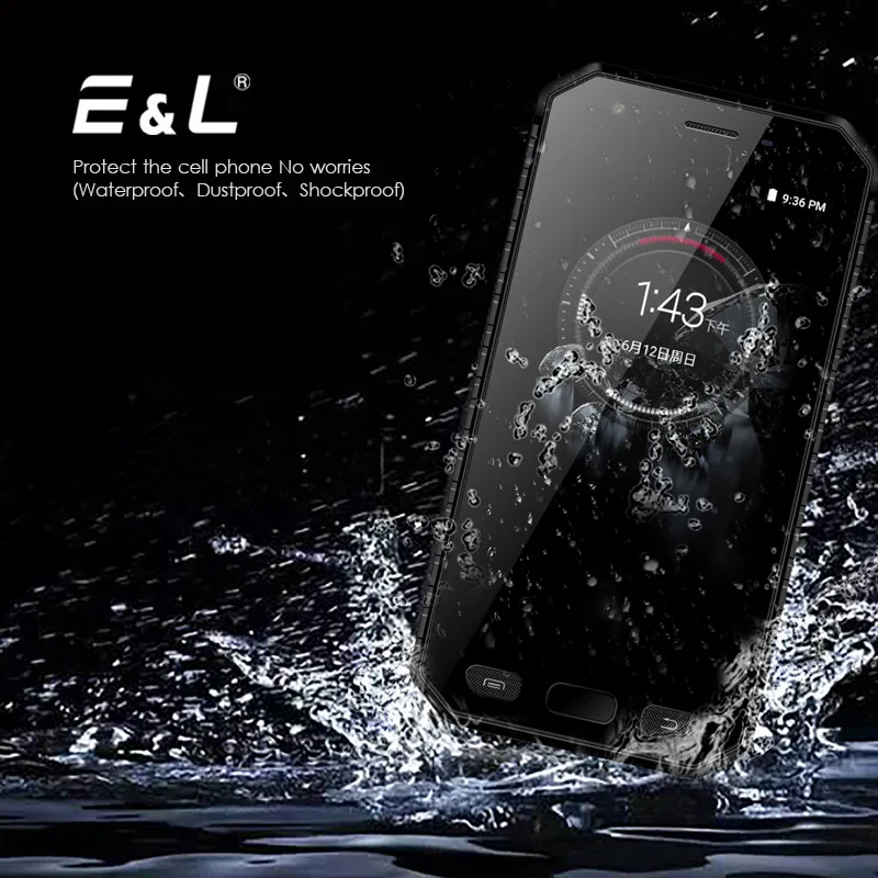 E&L S30 IP68 Водонепроницаемый отпечатков пальцев 8.0MP 4," HD Android v7.0 2 Гб ram 16 Гб rom MTK6737 четырехъядерный смартфон 2950 мАч