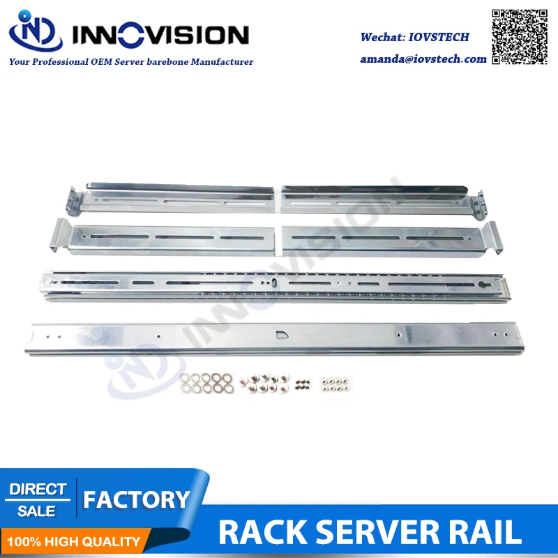 Servidor de Cremalheira com Furos de Parafuso de Trilho Kits de Trilho de Guia para 1u Alta Qualidade Polegadas Rackmount Dinâmico Tri-seção Deslizante 2u 3u 4u 19