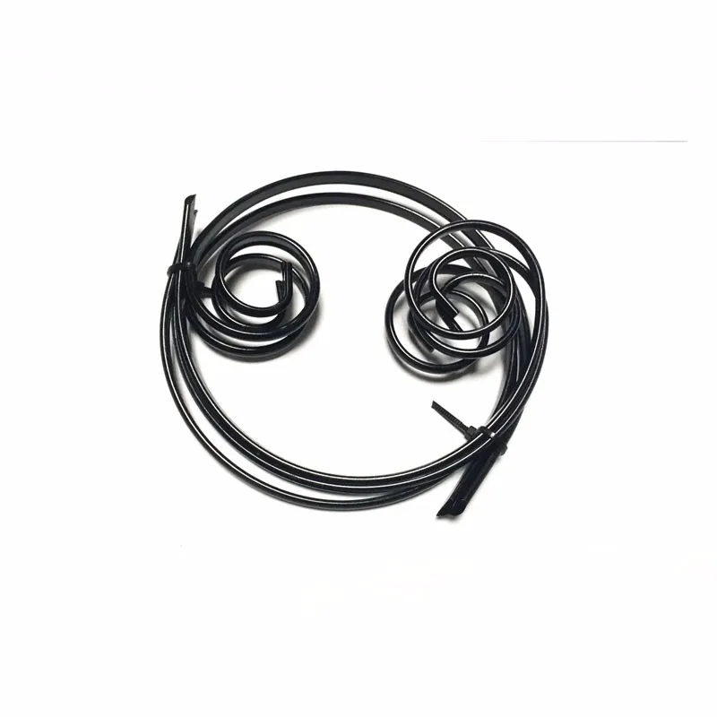 6pcs Non-Stick Coating Mini Circle Kebob Skewers Set Black Round Appetizer Skewers Presentation BBQ Diameter 4.5inch