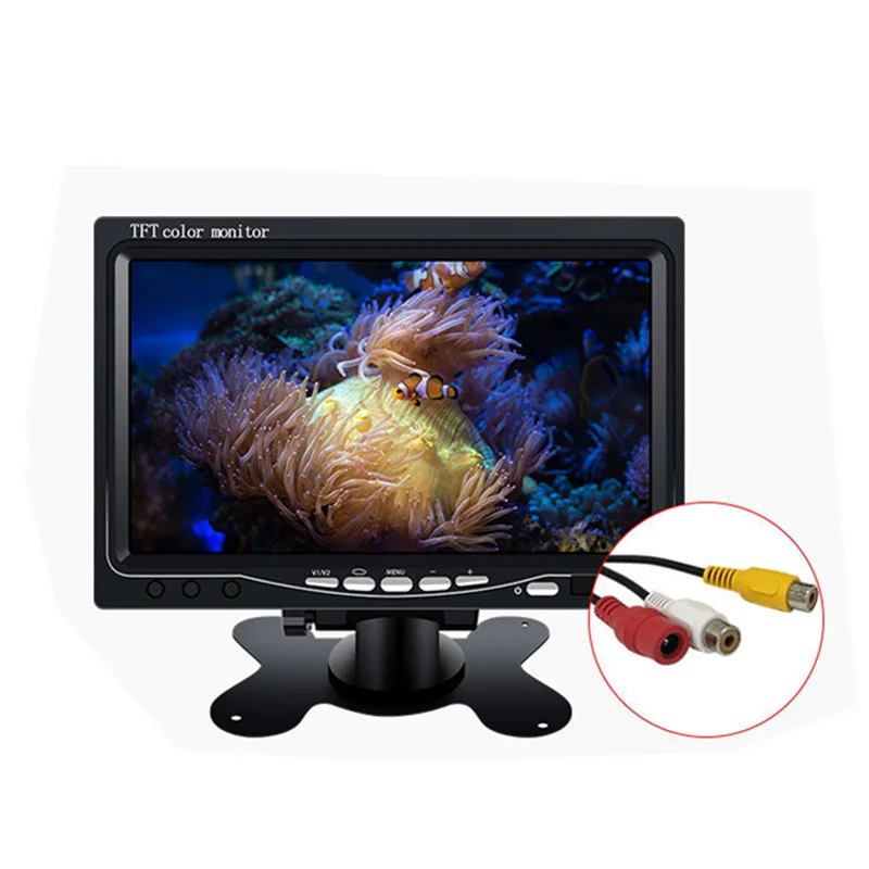7 дюйм настольный монитор LCD 2ch видео вход DC 12 V возврата подголовника|Мониторы| |