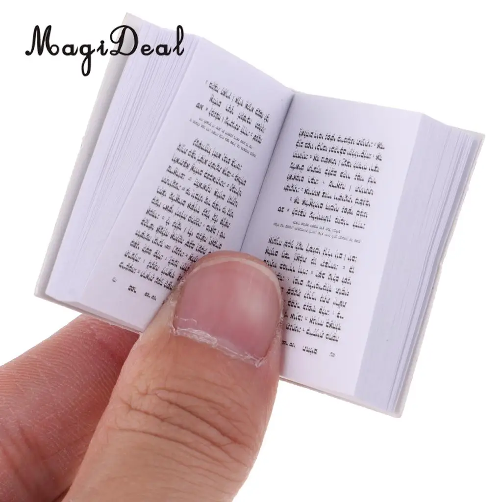 1/6 Scale Mini Holy Bible Book Model Dollhouse Miniatures Decoration for Study Room Blue Cover