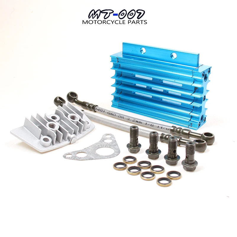 CNC Oil Cooler Kit Radiator Aluminium Adapter Engine Cylinder Cover Cooling For ATV Pit Dirt Bike motocross motocycle 50CC-125CC CNC Oil Cooler Kit Radiator Aluminium Adapter Engine Cylinder Cover Cooling For ATV Pit Dirt Bike motocross motocycle 50CC-125CC