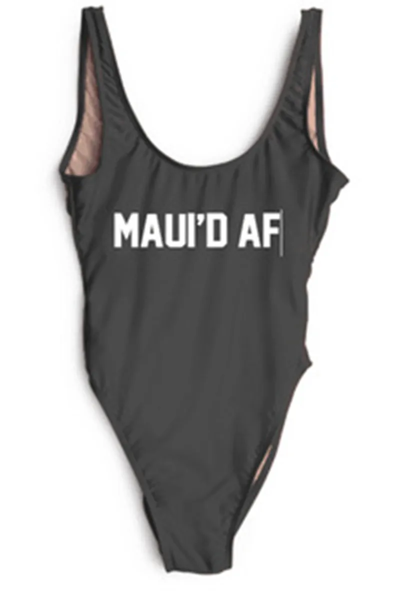 maui d af divertente costume da bagno low back high cut di un pezzo da