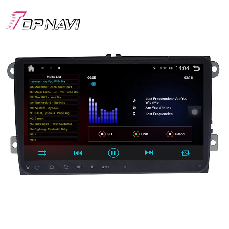 Topnavi 9 ''четырехъядерный Android 6,0 Автомобильный gps навигация для VW Универсальный Радио Аудио мультимедиа стерео без DVD