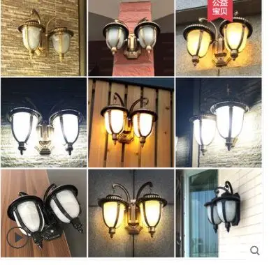 European double outdoor waterproof courtyard door balcony corridor led corridor wall outdoor lamp antique wall lamp European double outdoor waterproof courtyard door balcony corridor led corridor wall outdoor lamp antique wall lamp