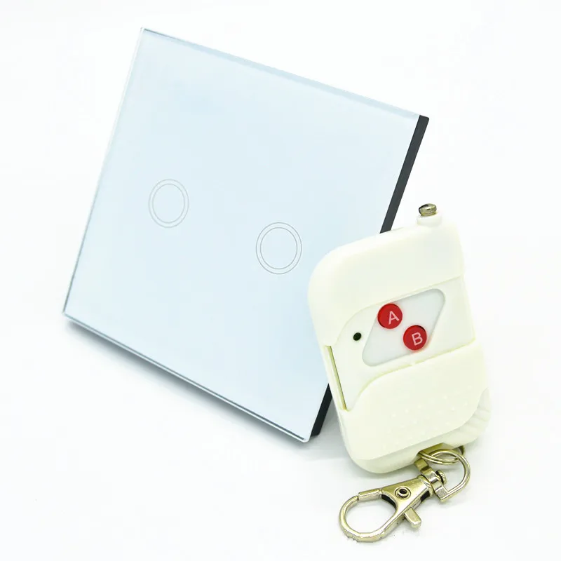 XIND ELE 2 gang 1 way interruptor Light Touch Switch for home automation with 2 key