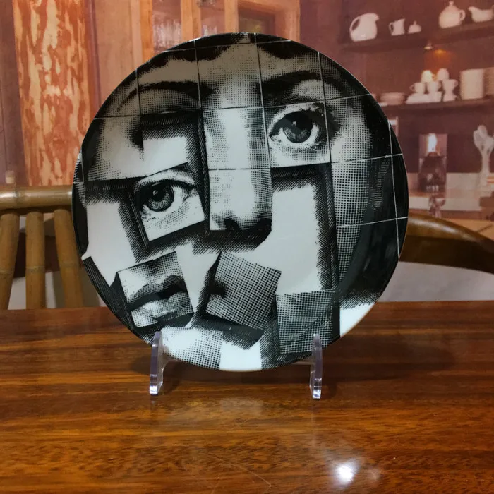 Винтаж rosenthal Piero fornasetti принты в пластины наволочка для подушки, накидка художественная тарелка Wall art спальня для дома, кафе, тонкая работа; модный Декор - Цвет: 3