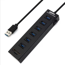 Twobro Micro usb-хаб 2,0 3/6 Порты комбо TF/SD кард-ридер с переключатель USB разветвитель адаптер USB 2,0 концентратор для портативных ПК Тетрадь