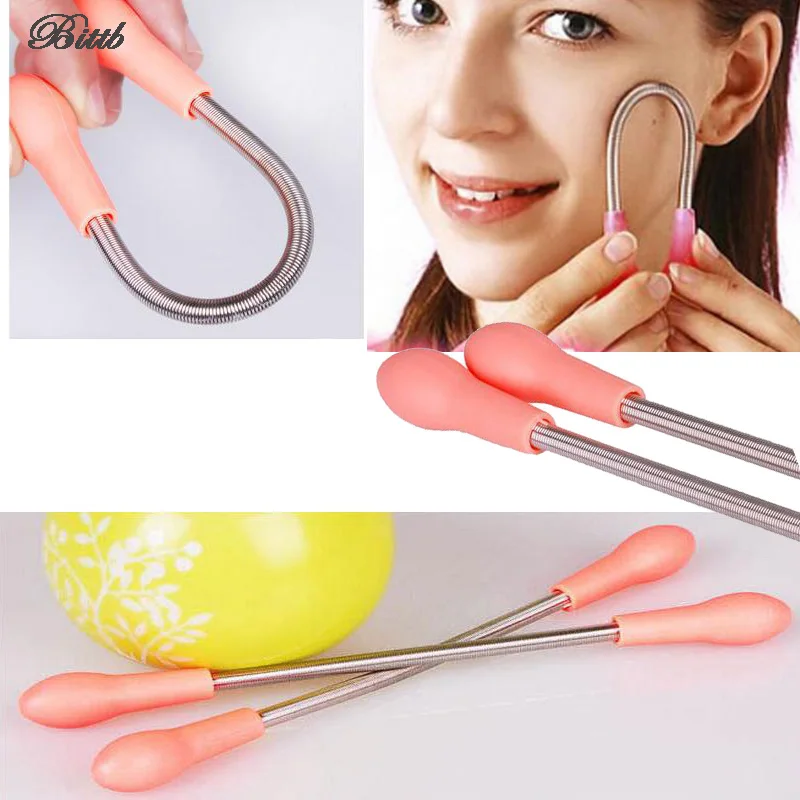 

2Pcs Spring Rolled Facial Hair Removal Threading Hair Removal Make Up Tool Women Face Care Health Beauty Epilator Shaving Makeup