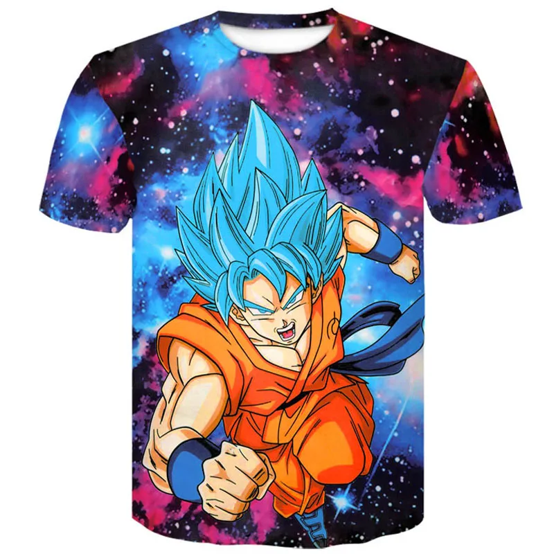 8 Манга dragon ball z Super Saiyan Son Goku, аниме, летняя 3D печать, новинка, модные футболки, топы для мужчин/мальчиков, мультяшная Повседневная футболка - Цвет: 8