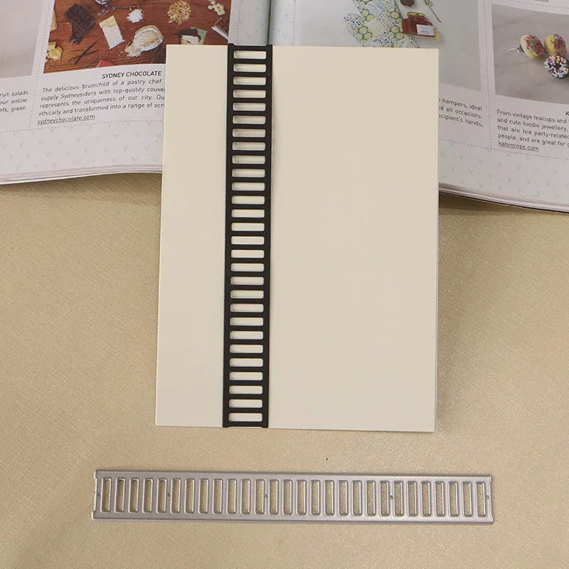 

DUOFEN METAL CUTTING DIES railing bar and flag tags borders Stencils for DIY craft projects embossing Scrapbook Paper Album