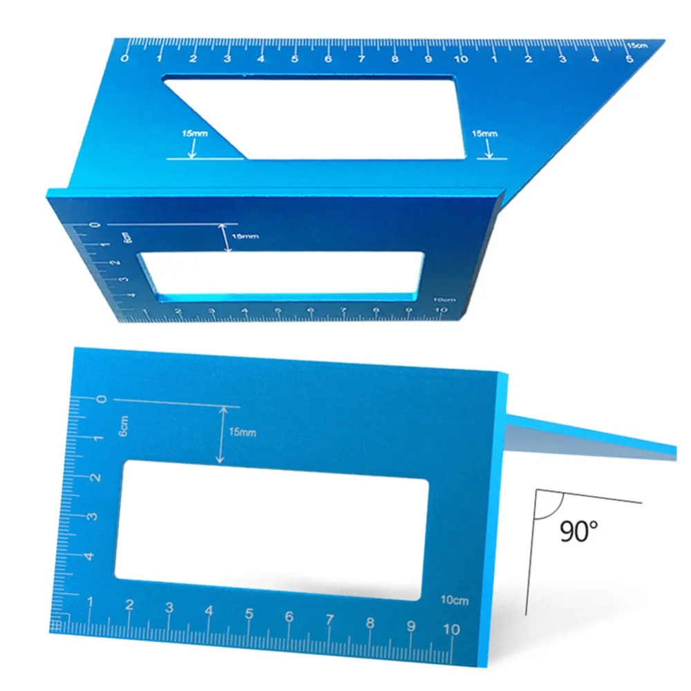 

Aluminum Alloy Woodworking Scriber T Ruler Multifunctional 45/90 Degree Angle Ruler Angle Protractor Gauge New