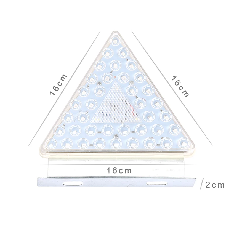 1 пара, Автомобильный светодиодный задний фонарь, треугольная Предупреждение льная лампа для универсального 24 В, для грузовика, прицепа, грузовика, инженерного автомобиля, красный, синий, белый