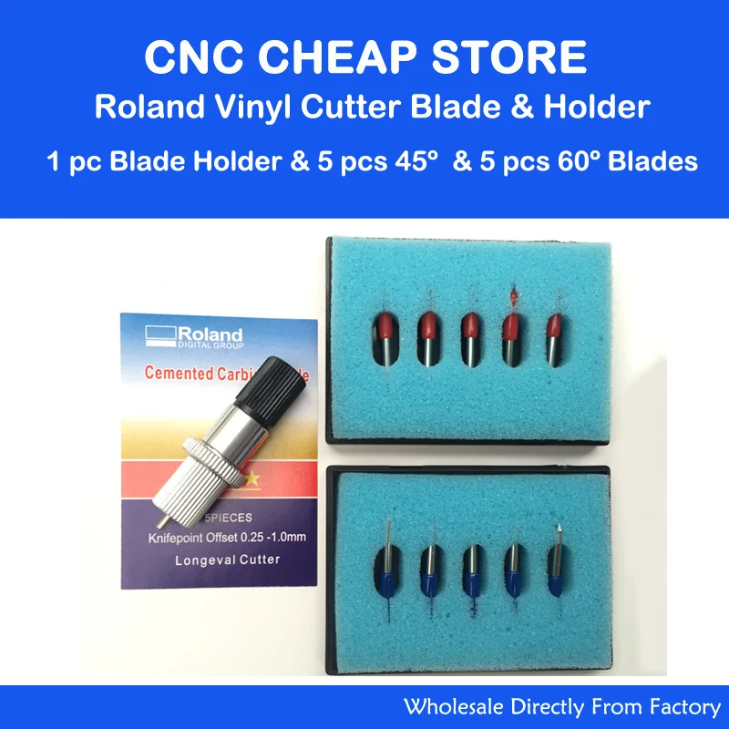 10pcs 45/60 Degree Cutter Blades for Roland Liyu GCC Vinyl Cutter Cutting Plotter Blade Letting Knife+ 1pc Roland Blade Holder 10pcs 45/60 Degree Cutter Blades for Roland Liyu GCC Vinyl Cutter Cutting Plotter Blade Letting Knife+ 1pc Roland Blade Holder